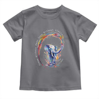 LGBTQ Ally Toddler T Shirt Dream Without Fear Love Without Limits Rainbow Watercolor Elephant