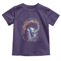 LGBTQ Ally Toddler T Shirt Dream Without Fear Love Without Limits Rainbow Watercolor Elephant