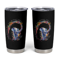 LGBTQ Ally Tumbler Cup Dream Without Fear Love Without Limits Rainbow Watercolor Elephant