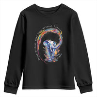 LGBTQ Ally Youth Sweatshirt Dream Without Fear Love Without Limits Rainbow Watercolor Elephant