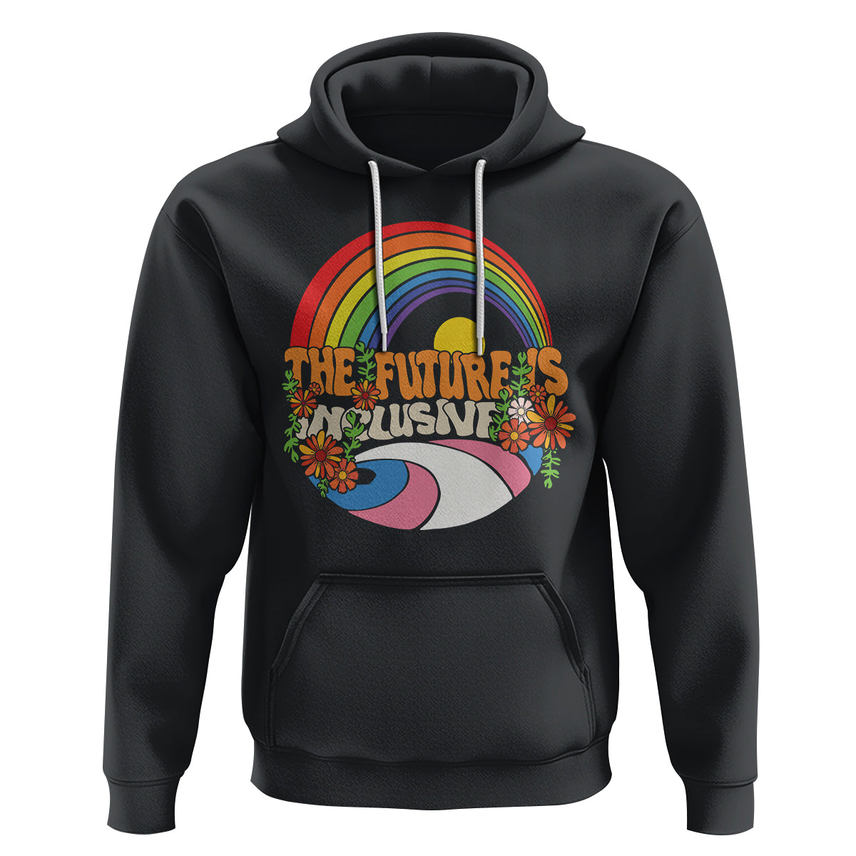LGBT Pride Hoodie The Future Is Inclusive Rainbow - Wonder Print Shop