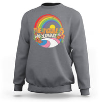 LGBT Pride Sweatshirt The Future Is Inclusive Rainbow - Wonder Print Shop