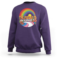 LGBT Pride Sweatshirt The Future Is Inclusive Rainbow - Wonder Print Shop