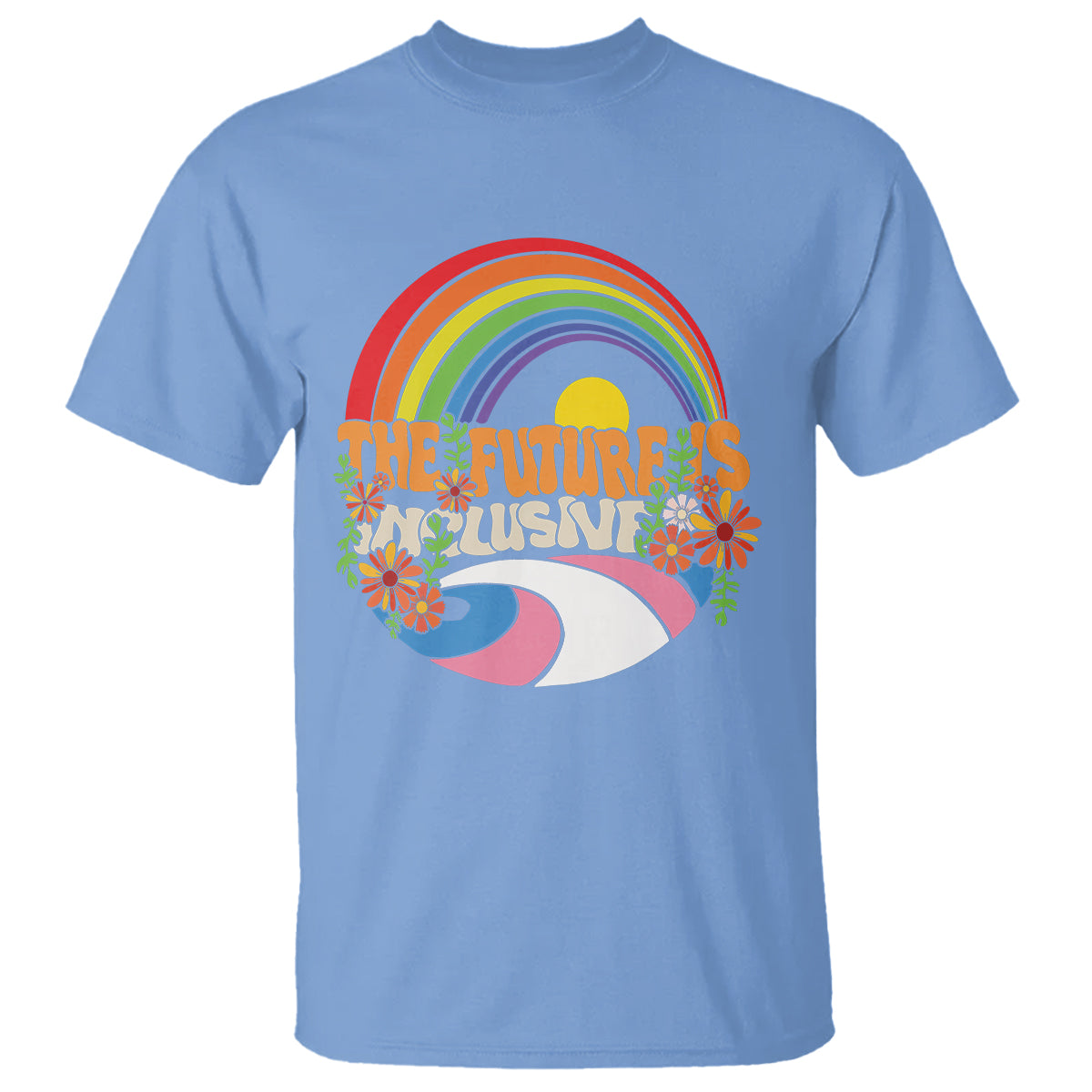 LGBT Pride T Shirt The Future Is Inclusive Rainbow - Wonder Print Shop