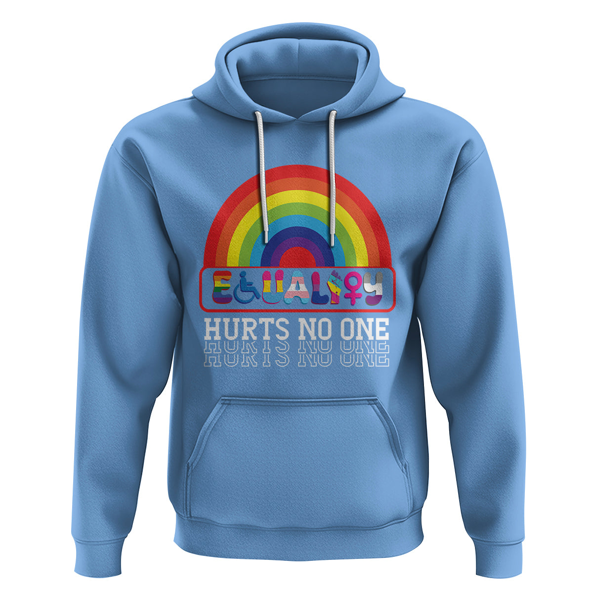 LGBTQ Ally Equality Hurts No One Hoodie - Wonder Print Shop
