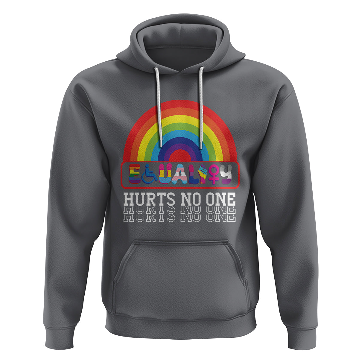 LGBTQ Ally Equality Hurts No One Hoodie - Wonder Print Shop