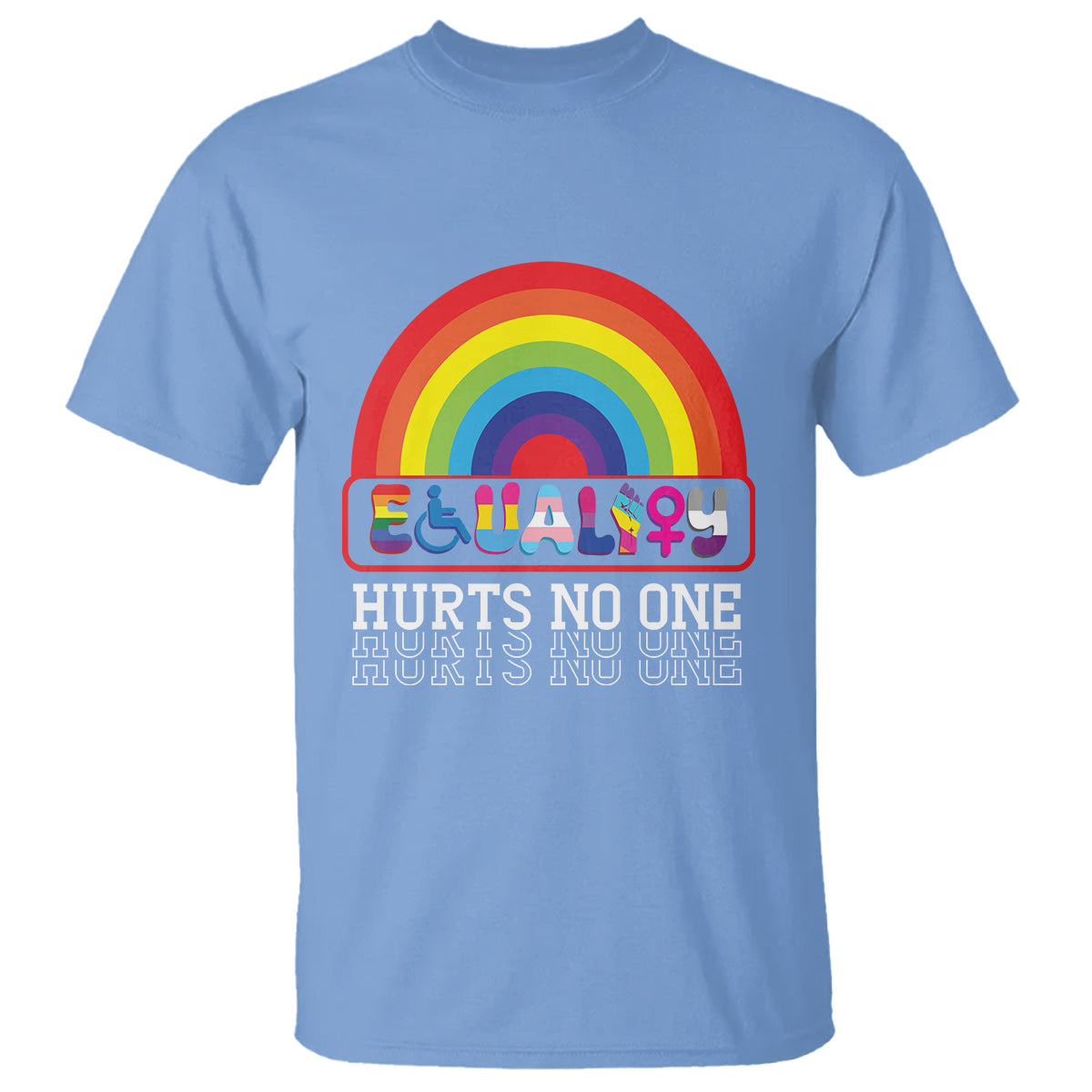 LGBTQ Ally Equality Hurts No One T Shirt - Wonder Print Shop