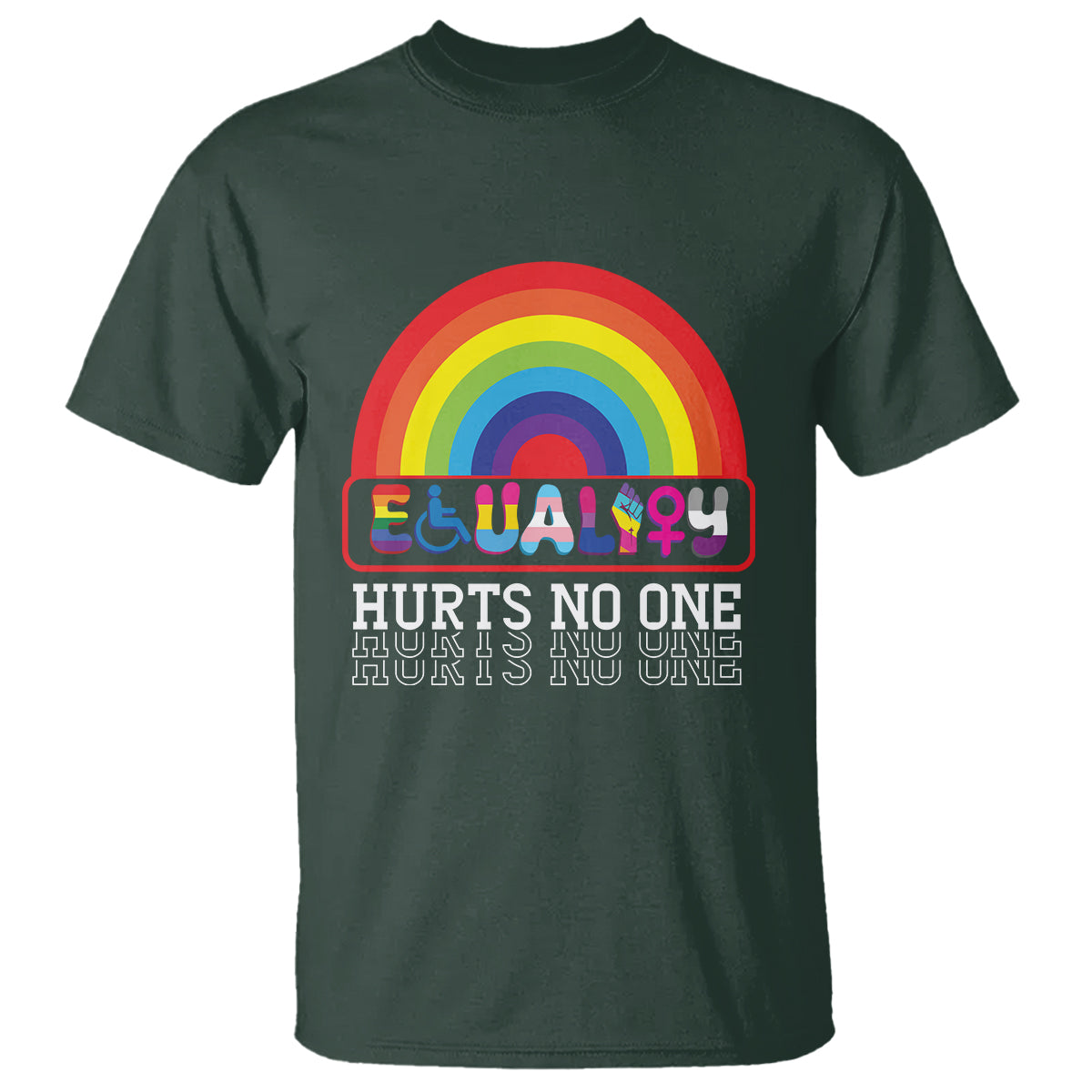 LGBTQ Ally Equality Hurts No One T Shirt - Wonder Print Shop