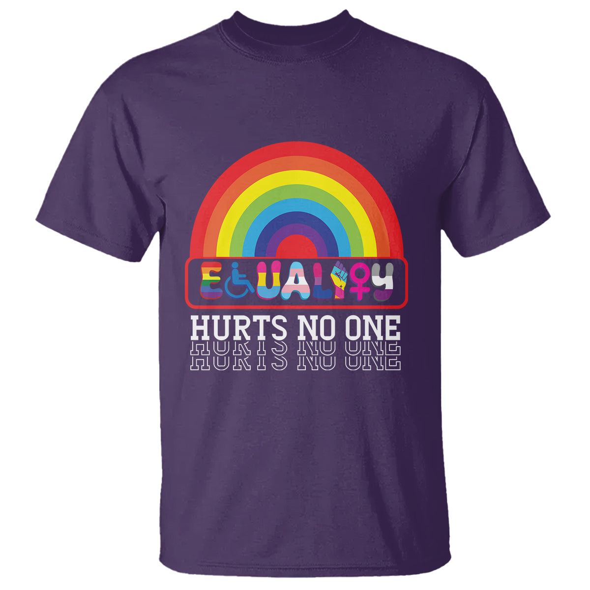LGBTQ Ally Equality Hurts No One T Shirt - Wonder Print Shop