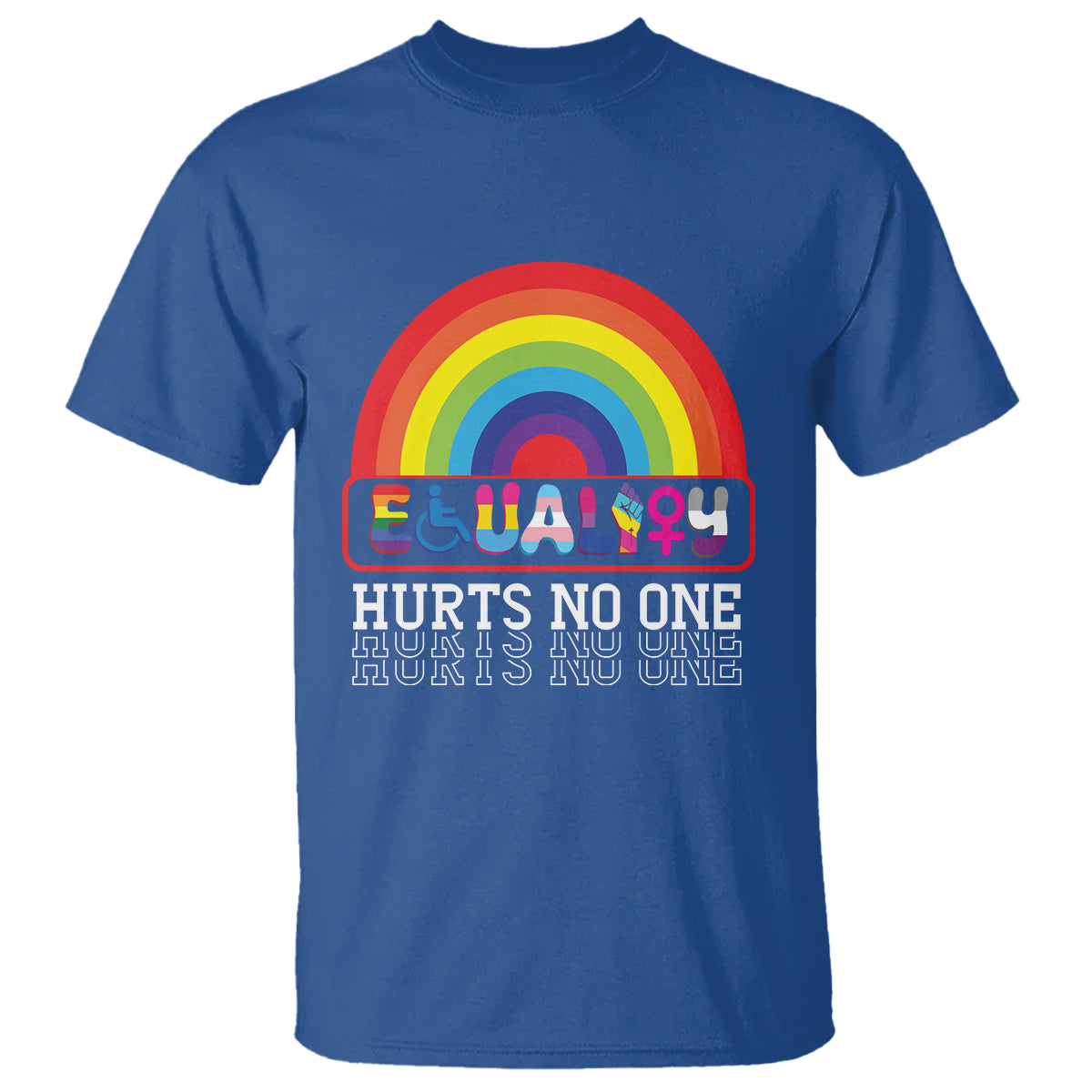 LGBTQ Ally Equality Hurts No One T Shirt - Wonder Print Shop