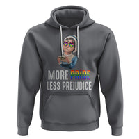 LGBT Pride Hoodie More Pride Less Prejudice Rainbow - Wonder Print Shop