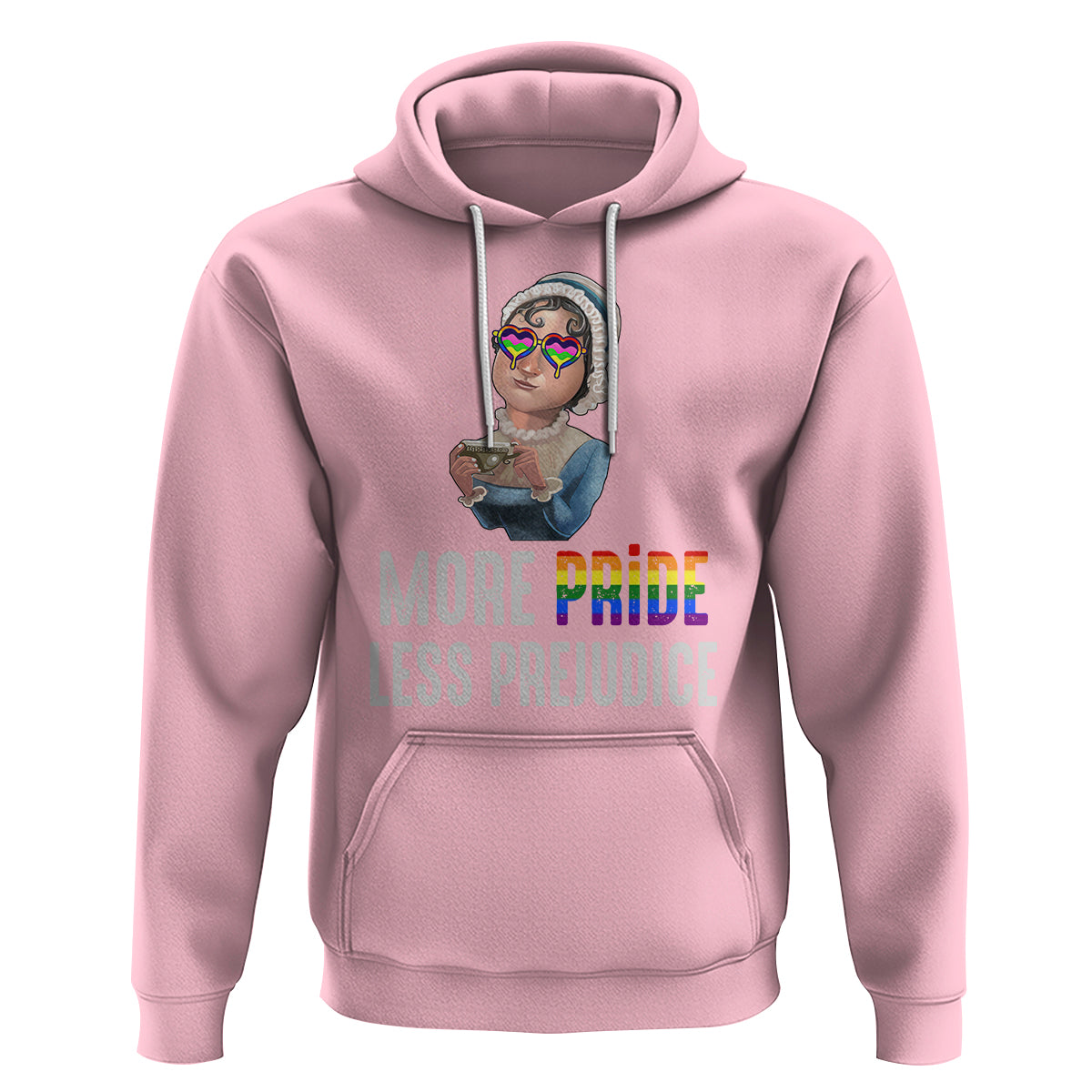 LGBT Pride Hoodie More Pride Less Prejudice Rainbow - Wonder Print Shop