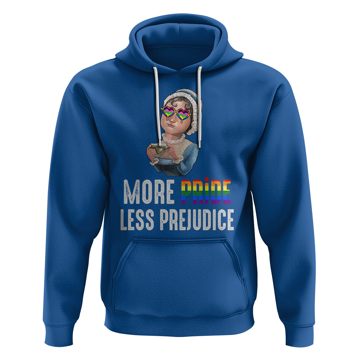 LGBT Pride Hoodie More Pride Less Prejudice Rainbow - Wonder Print Shop
