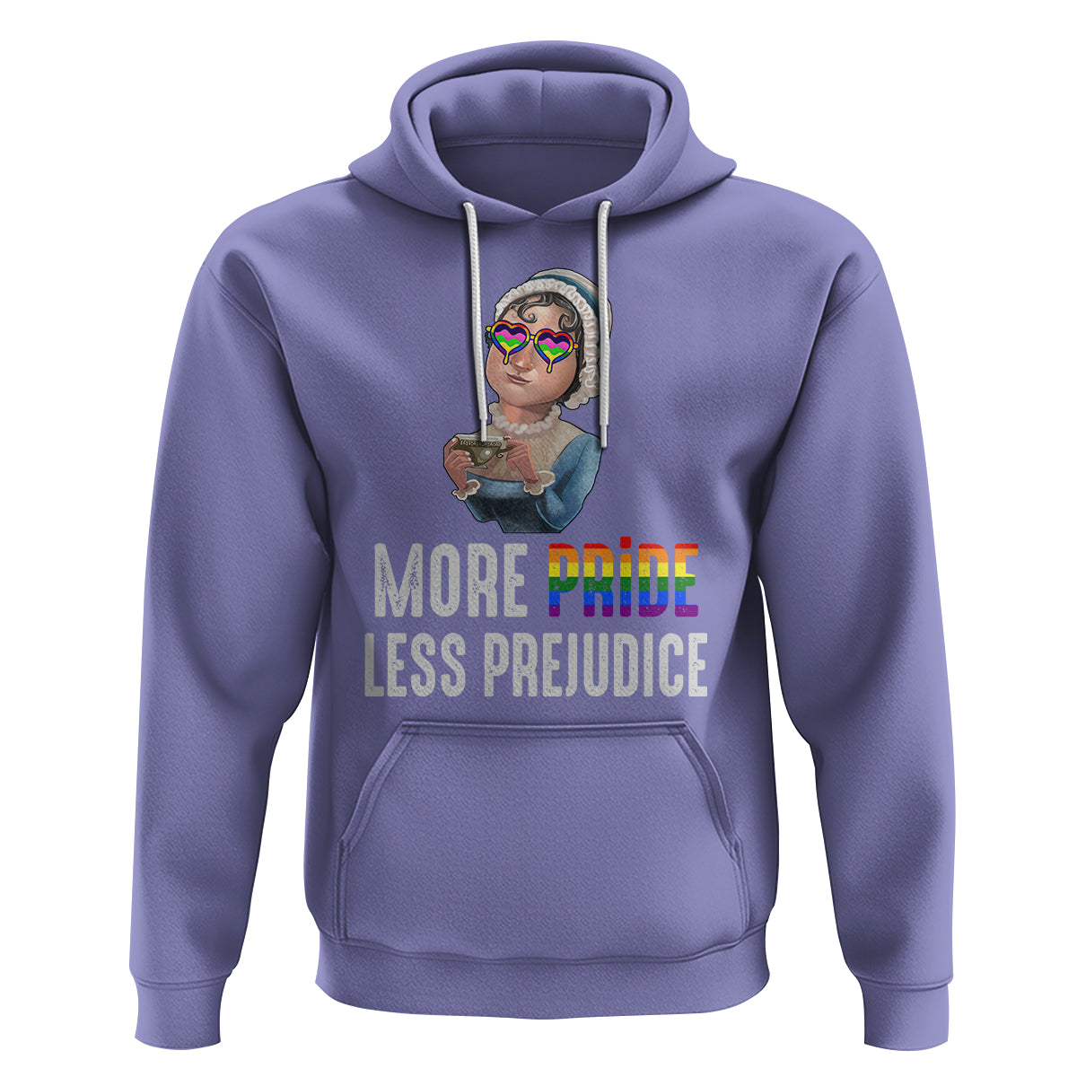 LGBT Pride Hoodie More Pride Less Prejudice Rainbow - Wonder Print Shop