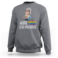 LGBT Pride Sweatshirt More Pride Less Prejudice Rainbow - Wonder Print Shop