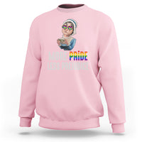 LGBT Pride Sweatshirt More Pride Less Prejudice Rainbow - Wonder Print Shop