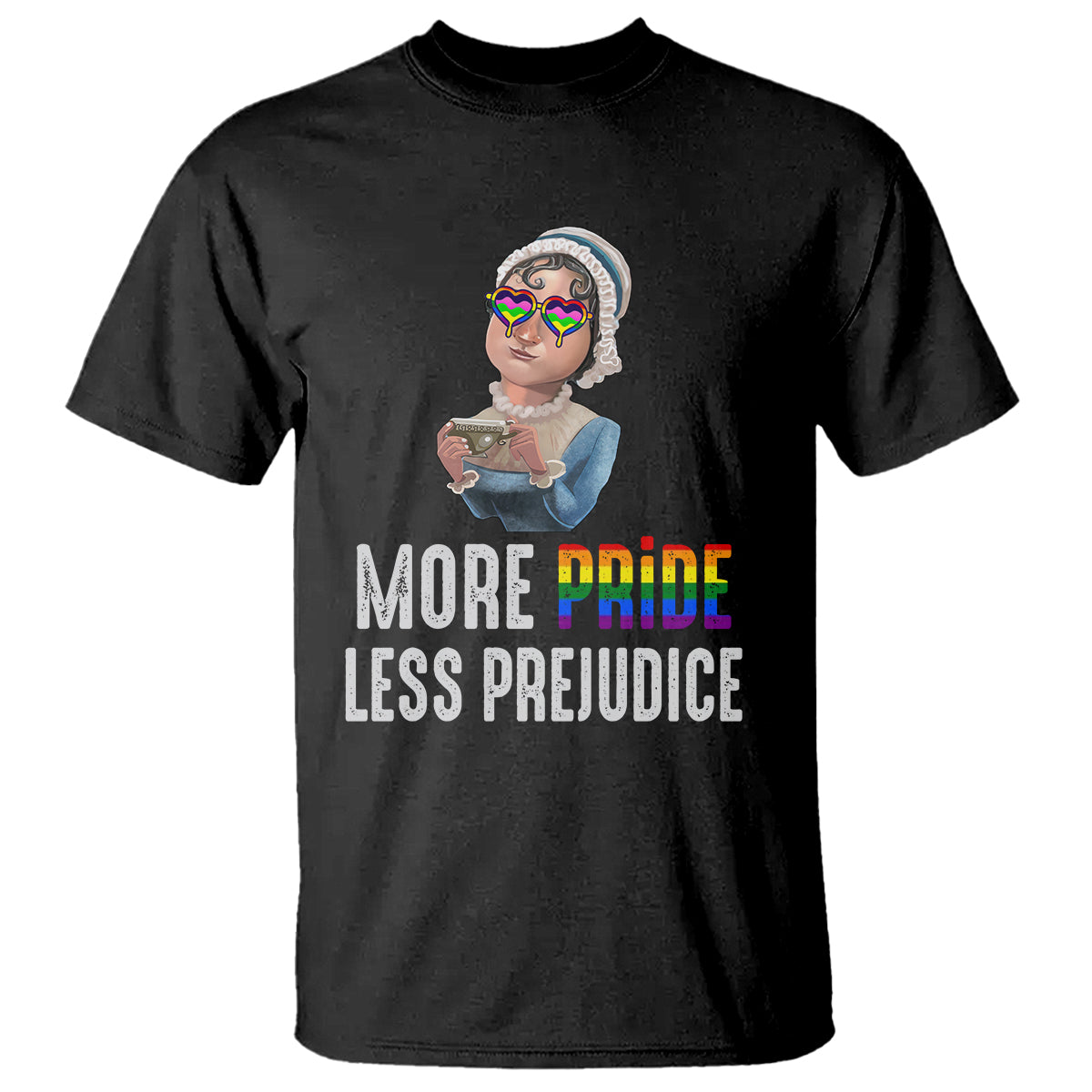 LGBT Pride T Shirt More Pride Less Prejudice Rainbow - Wonder Print Shop