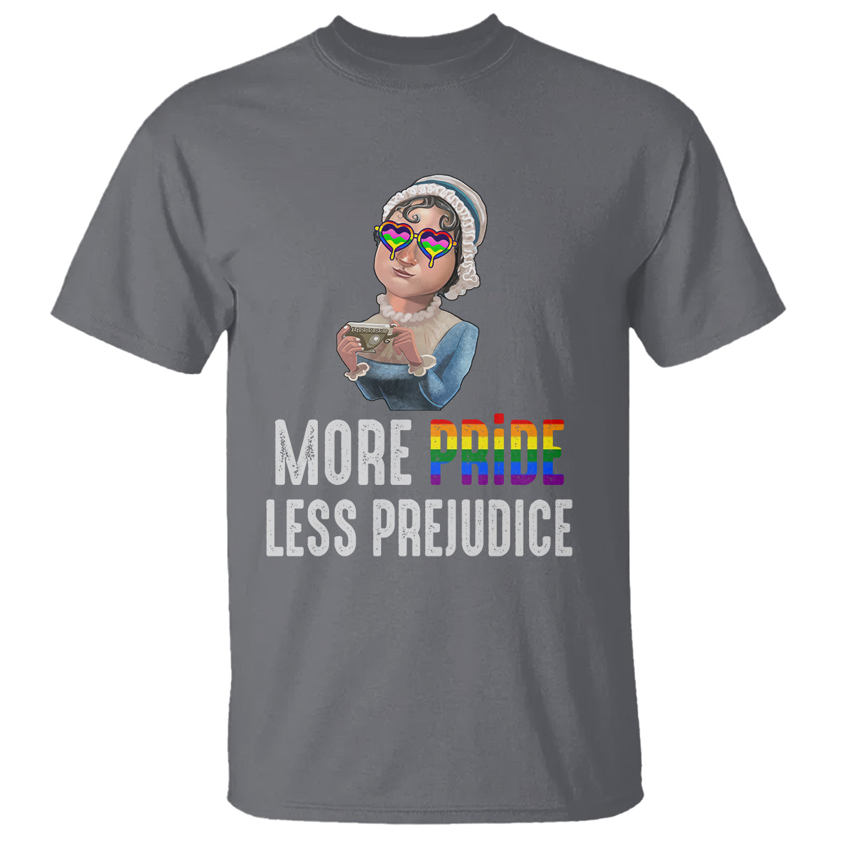 LGBT Pride T Shirt More Pride Less Prejudice Rainbow - Wonder Print Shop