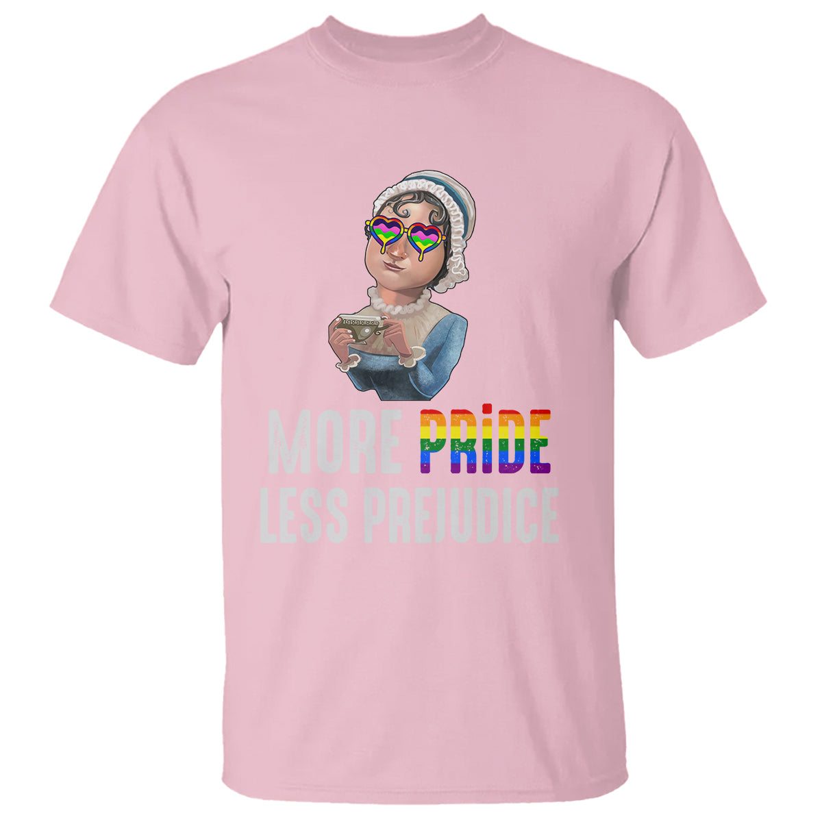 LGBT Pride T Shirt More Pride Less Prejudice Rainbow - Wonder Print Shop