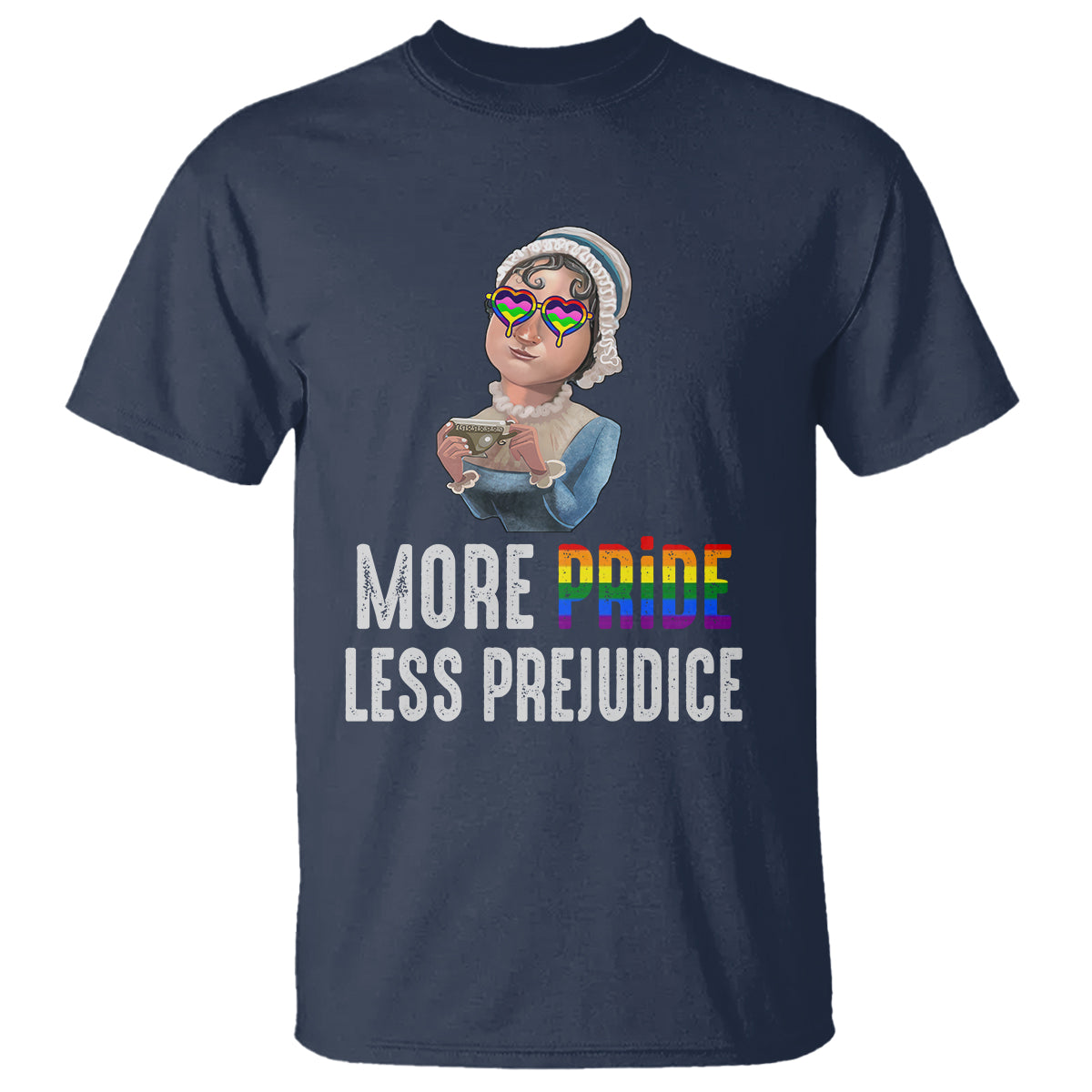 LGBT Pride T Shirt More Pride Less Prejudice Rainbow - Wonder Print Shop
