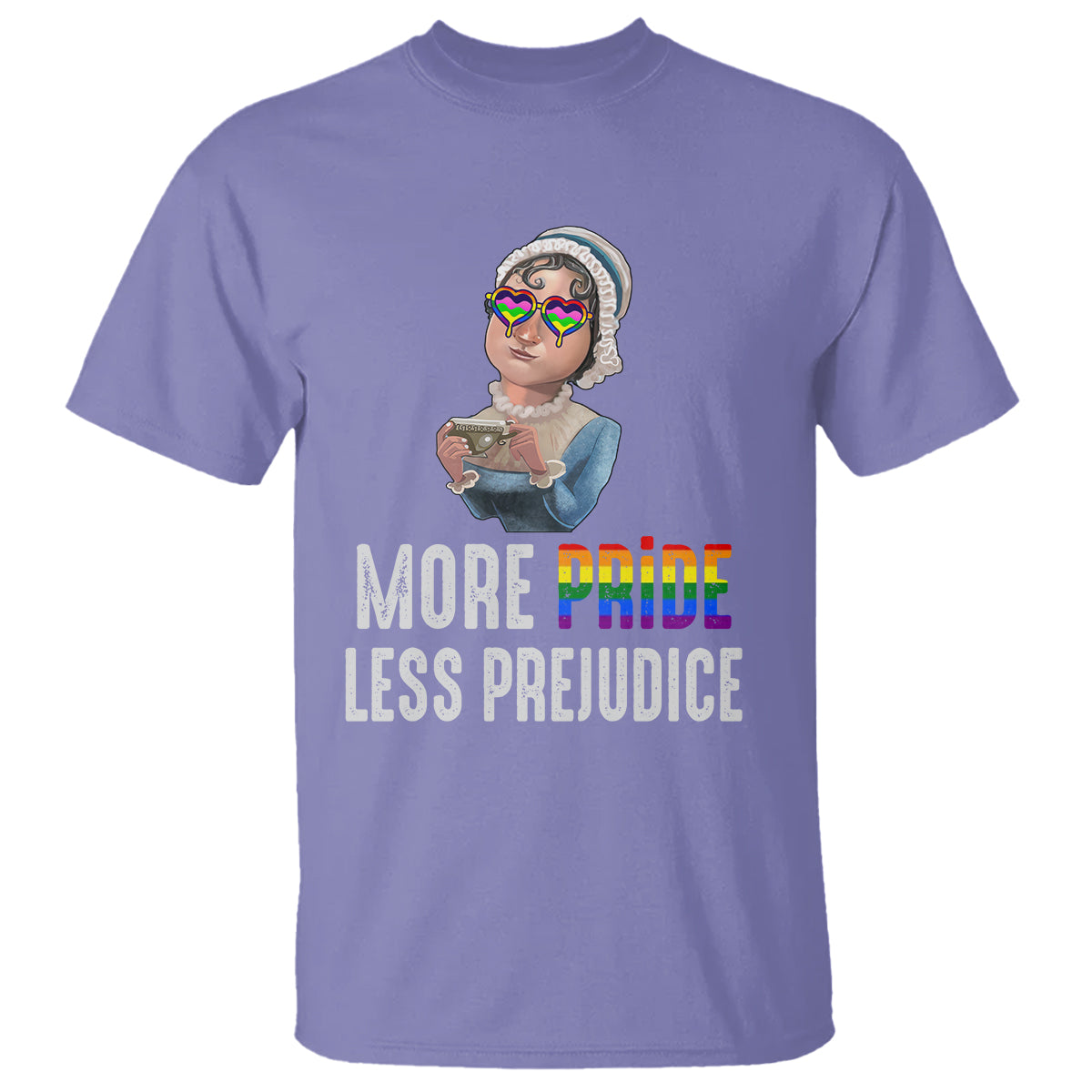 LGBT Pride T Shirt More Pride Less Prejudice Rainbow - Wonder Print Shop
