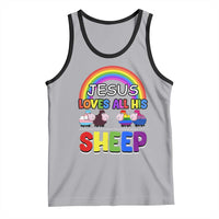 LGBT Pride Tank Top Jesus Loves All His Sheep Lesbian Gay Bisexual Transgender Black White