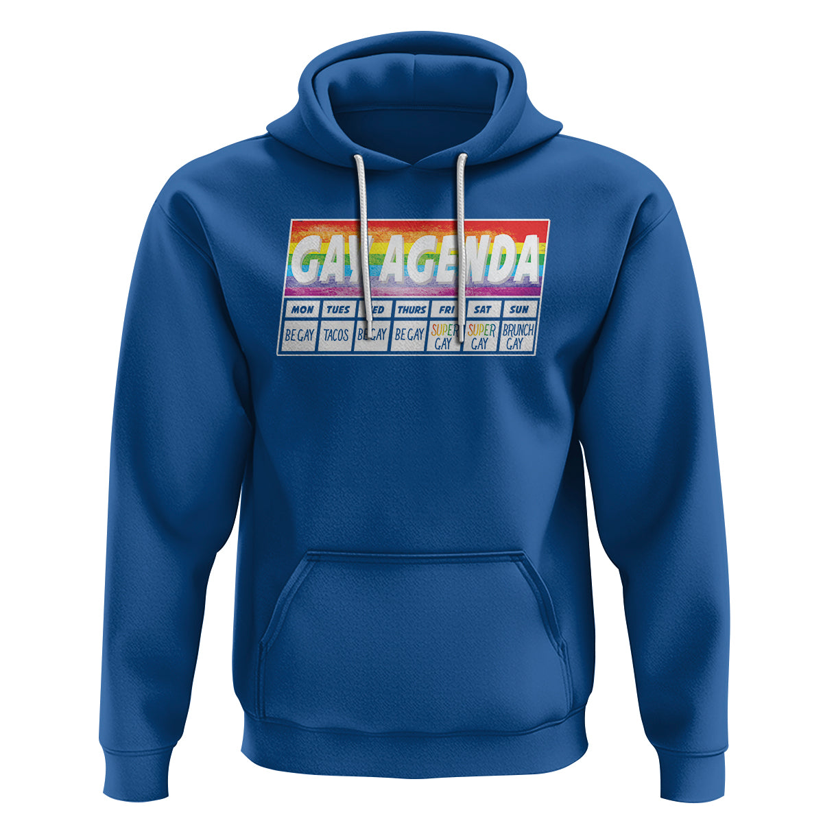 Funny Gay Agenda Weekly Schedule Pride LGBT Pride Hoodie - Wonder Print Shop