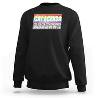 Funny Gay Agenda Weekly Schedule Pride LGBT Pride Sweatshirt - Wonder Print Shop