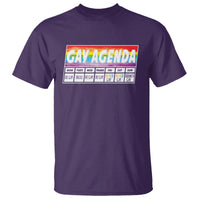 Funny Gay Agenda Weekly Schedule Pride LGBT Pride T Shirt - Wonder Print Shop