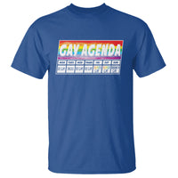 Funny Gay Agenda Weekly Schedule Pride LGBT Pride T Shirt - Wonder Print Shop