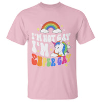 Funny LGBT Pride T Shirt I'm Not Gay I'm Super Gay Cute Unicorn Rainbow - Wonder Print Shop