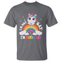 Funny LGBT Pride T Shirt I'm Not Gay I'm Super Gay Cute Unicorn Rainbow - Wonder Print Shop