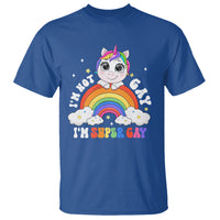 Funny LGBT Pride T Shirt I'm Not Gay I'm Super Gay Cute Unicorn Rainbow - Wonder Print Shop