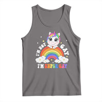 Funny LGBT Pride Tank Top I'm Not Gay I'm Super Gay Funny Unicorn Rainbow