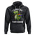 Funny Lesbian Hoodie I Love My Two Moms Rainbow Dinosaur - Wonder Print Shop