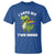 Funny Lesbian T Shirt I Love My Two Moms Rainbow Dinosaur - Wonder Print Shop