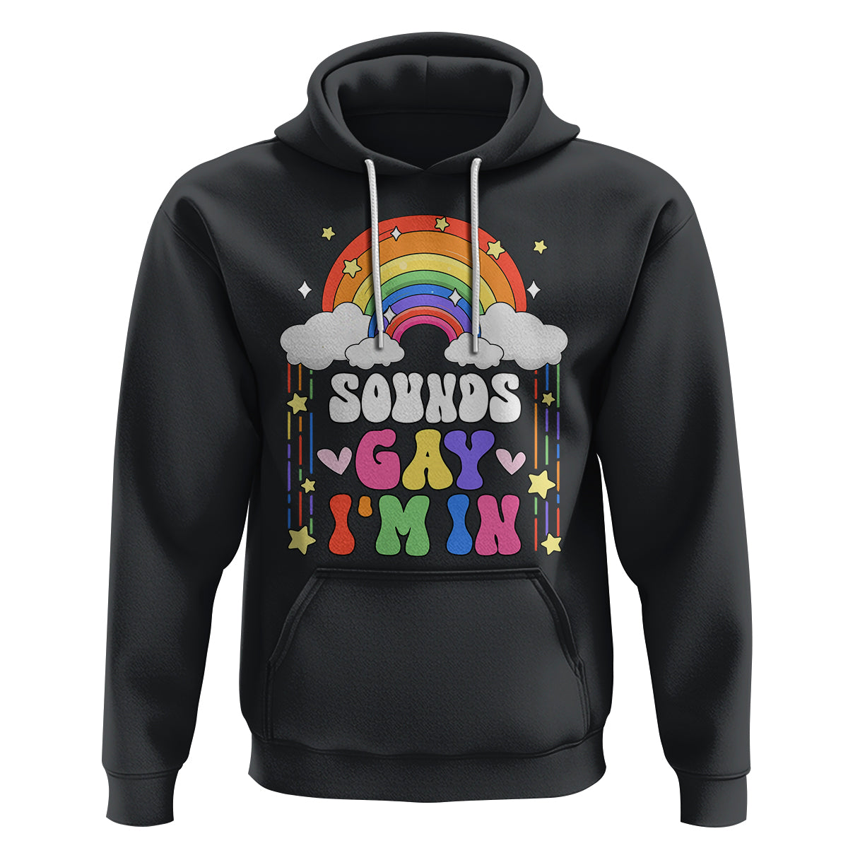 LGBT Pride Hoodie Sound Gay I'm In Rainbow - Wonder Print Shop