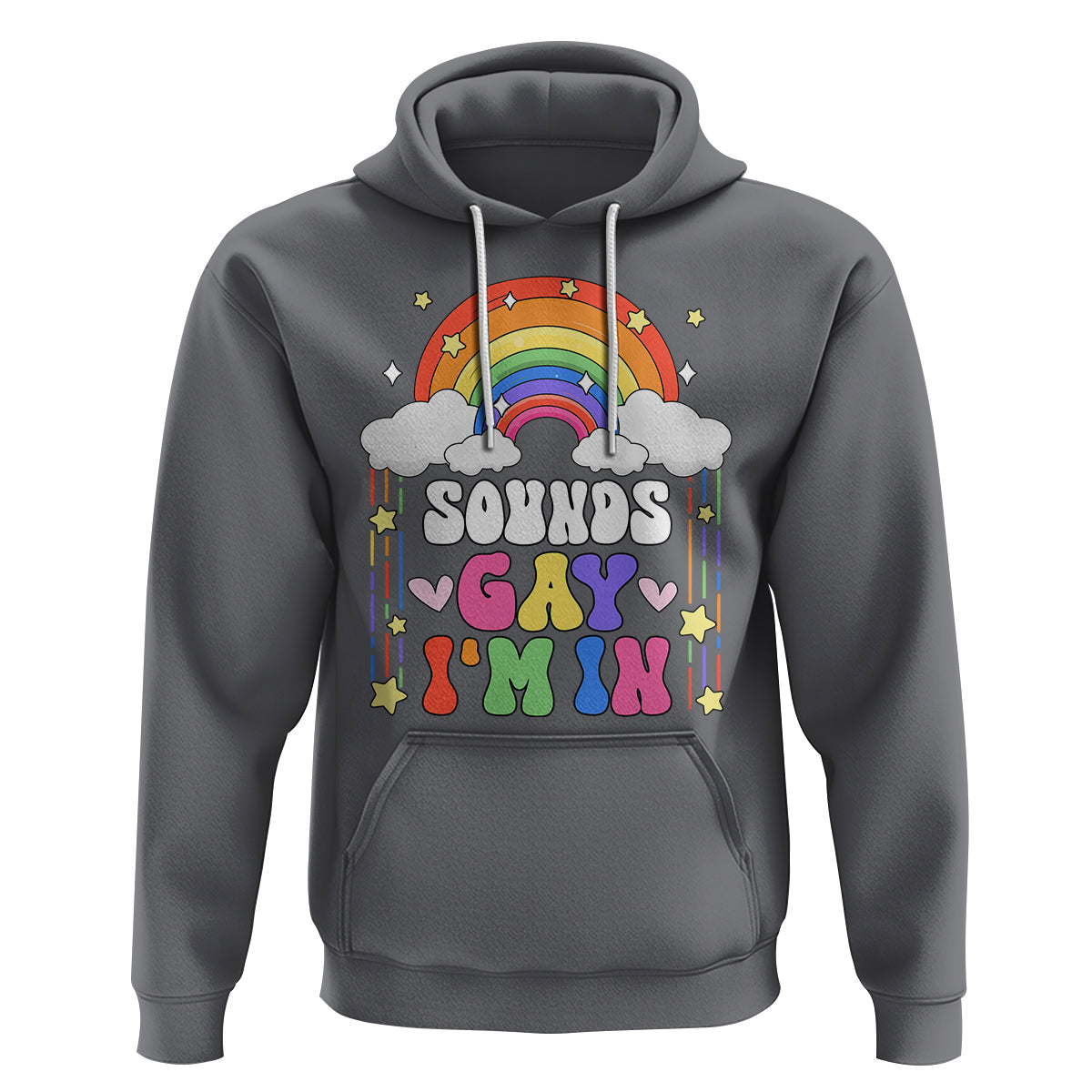 LGBT Pride Hoodie Sound Gay I'm In Rainbow - Wonder Print Shop