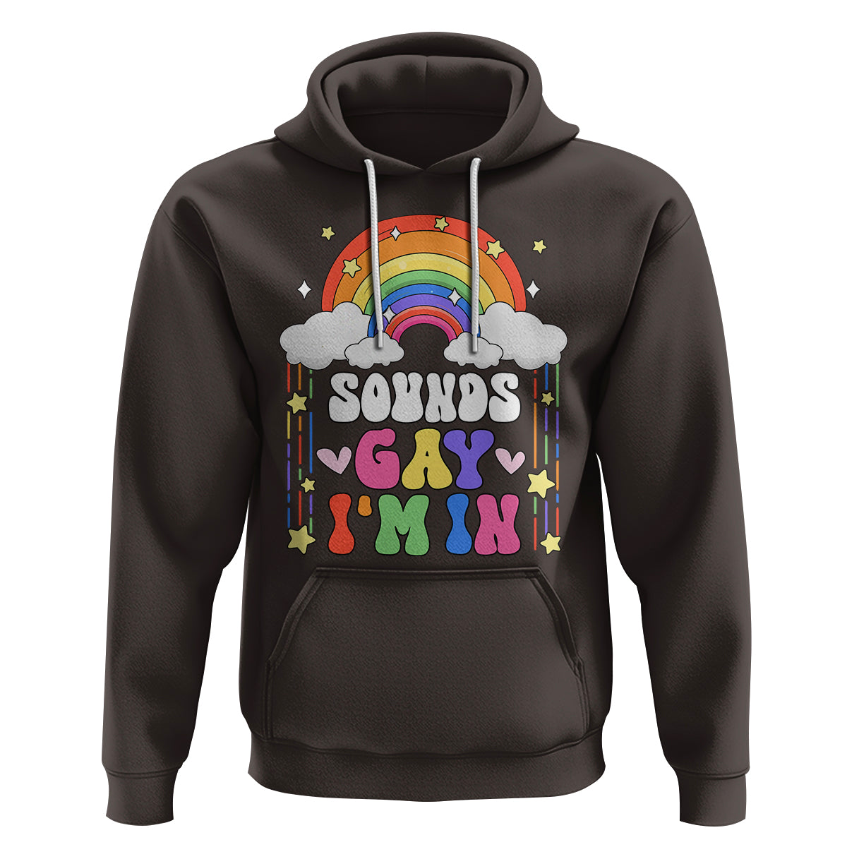 LGBT Pride Hoodie Sound Gay I'm In Rainbow - Wonder Print Shop