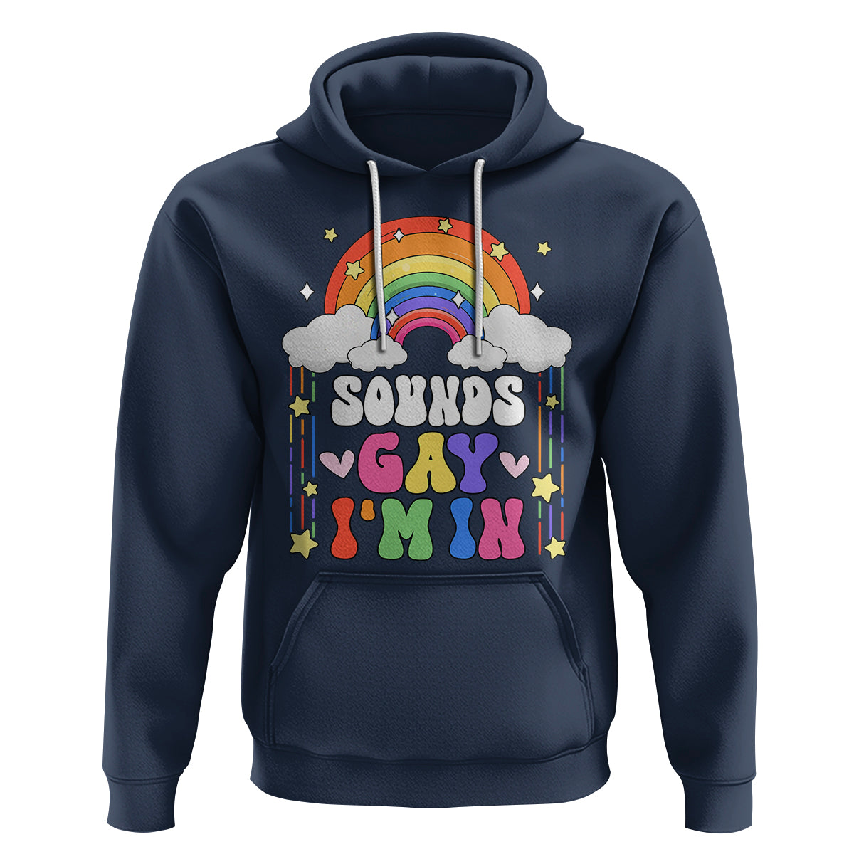 LGBT Pride Hoodie Sound Gay I'm In Rainbow - Wonder Print Shop