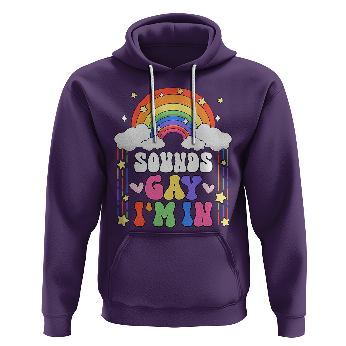 LGBT Pride Hoodie Sound Gay I'm In Rainbow - Wonder Print Shop