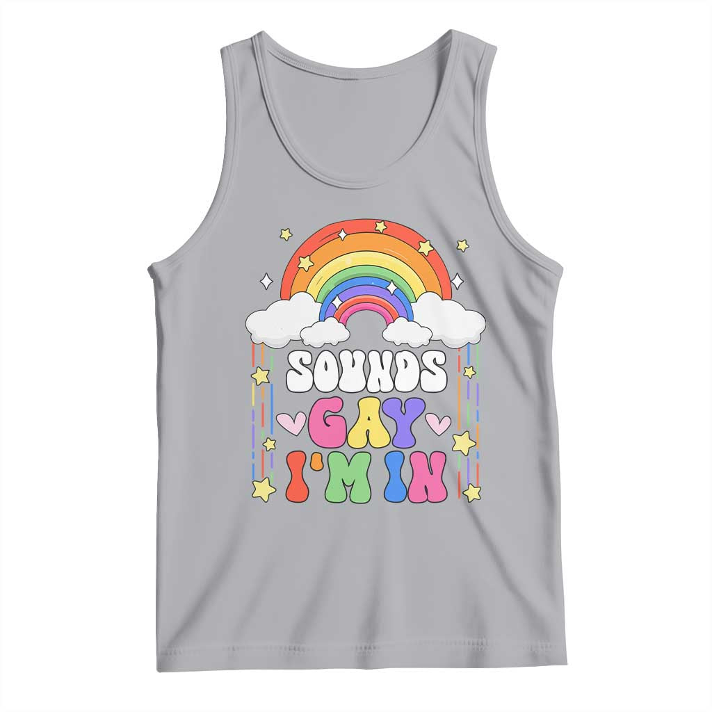 LGBT Pride Tank Top Sound Gay I'm In Rainbow