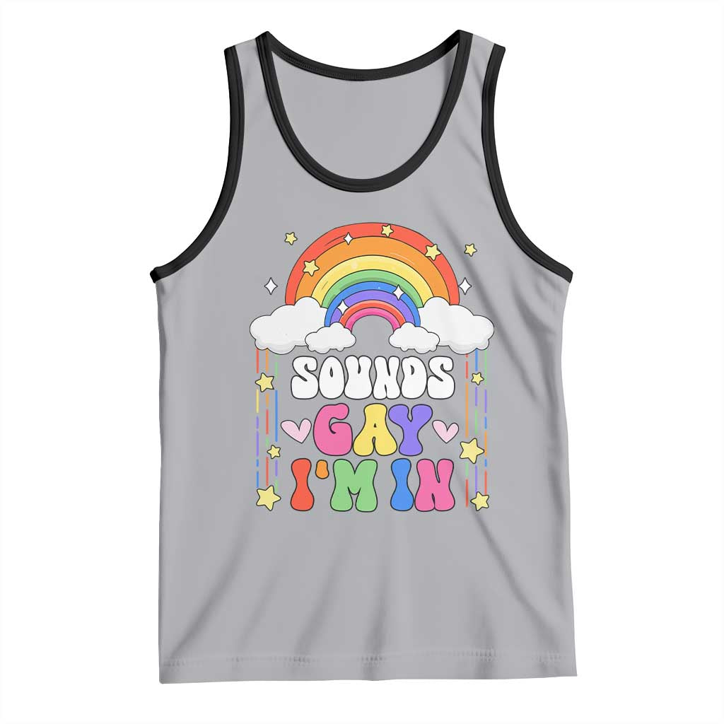 LGBT Pride Tank Top Sound Gay I'm In Rainbow