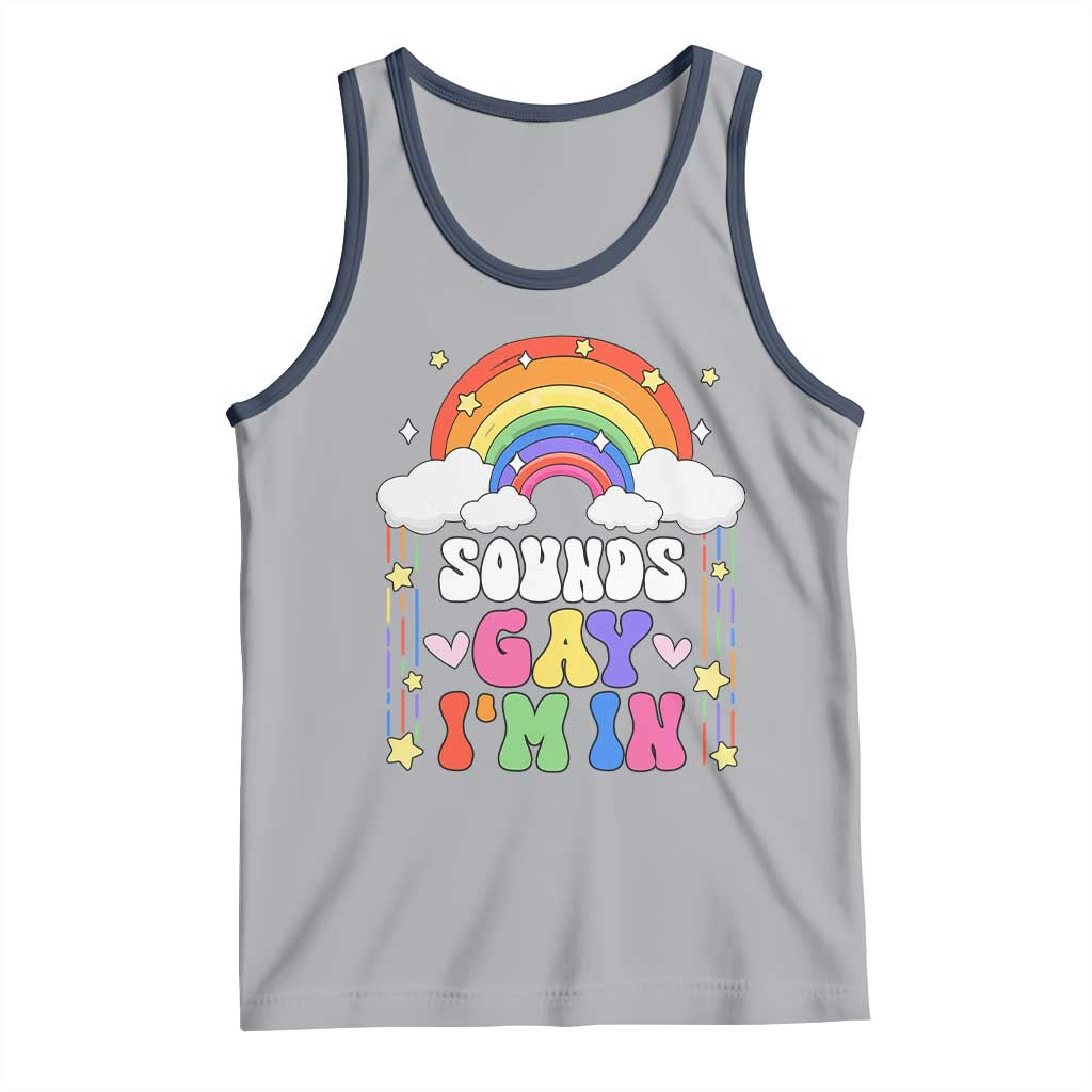 LGBT Pride Tank Top Sound Gay I'm In Rainbow