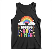 LGBT Pride Tank Top Sound Gay I'm In Rainbow