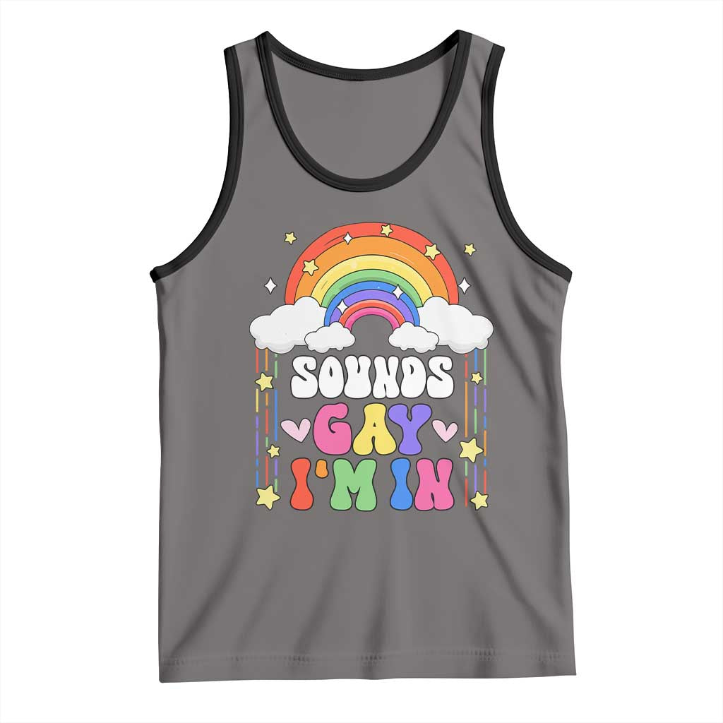 LGBT Pride Tank Top Sound Gay I'm In Rainbow