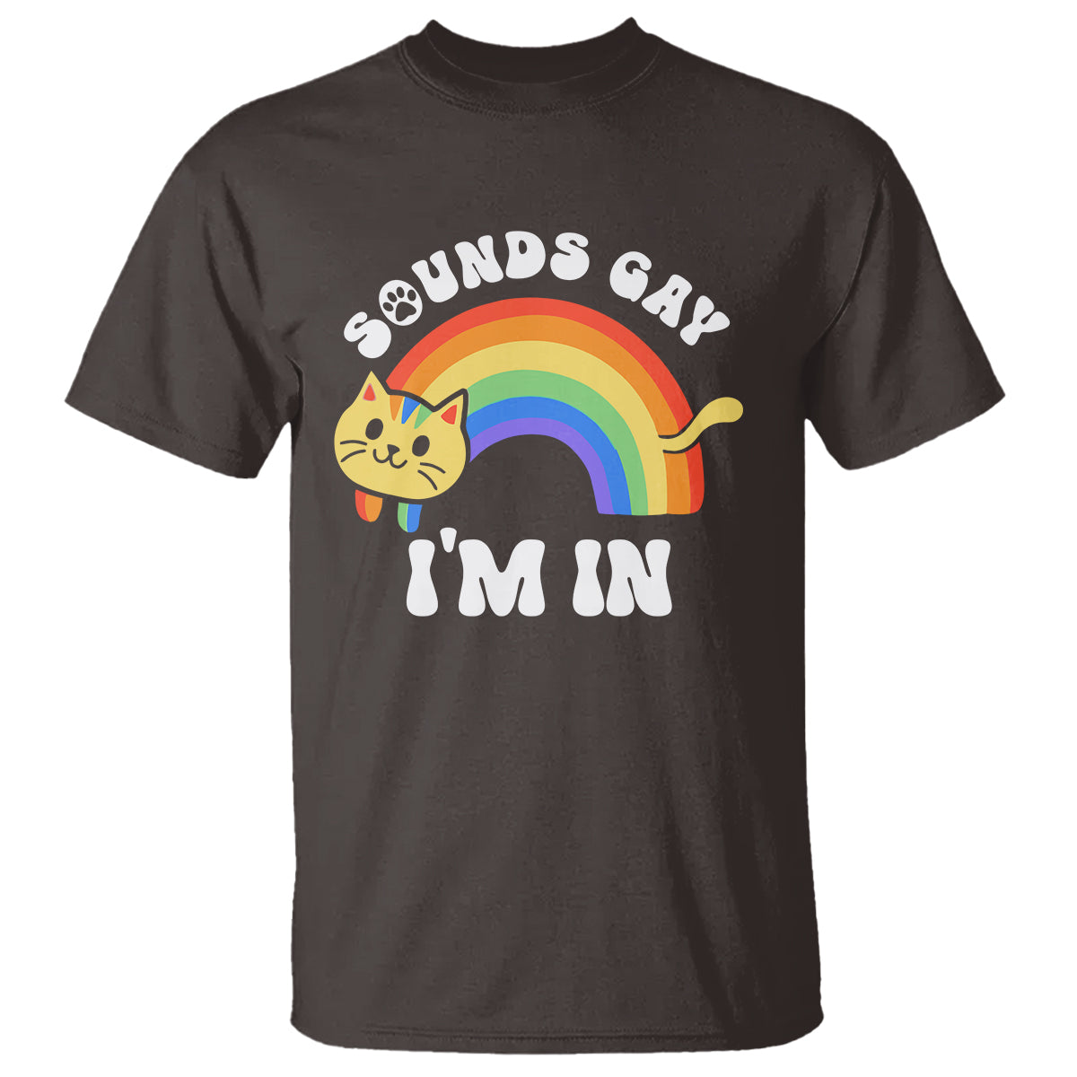 LGBT Cat Lover T Shirt Sound Gay I'm In Funny Rainbow Cat - Wonder Print Shop
