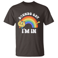 LGBT Cat Lover T Shirt Sound Gay I'm In Funny Rainbow Cat - Wonder Print Shop