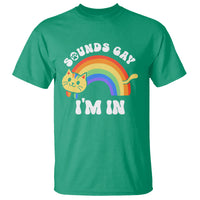 LGBT Cat Lover T Shirt Sound Gay I'm In Funny Rainbow Cat - Wonder Print Shop