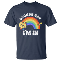 LGBT Cat Lover T Shirt Sound Gay I'm In Funny Rainbow Cat - Wonder Print Shop
